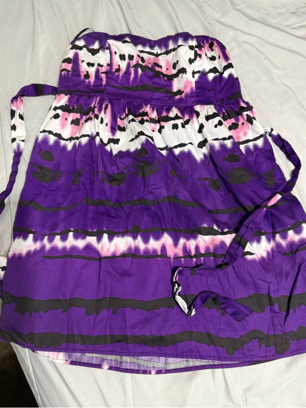 Forever 21+ Purple Tie-Dye Strapless Sundress